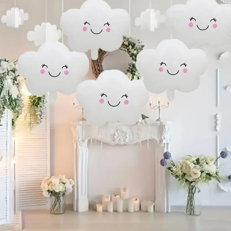 48cm Smiling Cloud Foil Balloon | Cute & Whimsical Party Decoration ☁️😊🎈