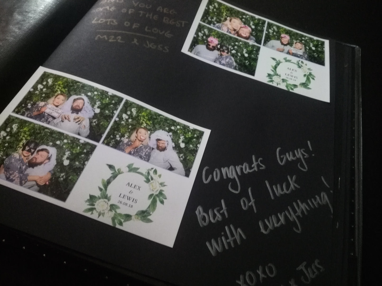 Black PU Leather Guest Book β Elegant Keepsake Album with Photo Window | 50 Pages