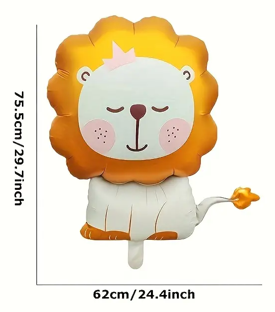 Lion Foil Balloon β 75.5cm | Jungle & Safari Party Decoration π¦π