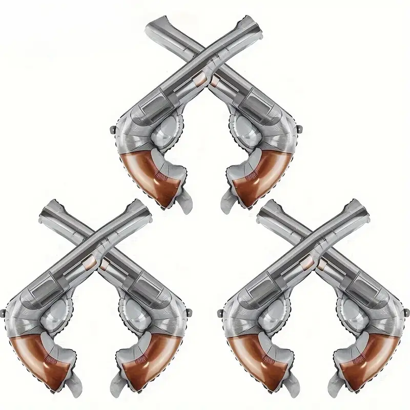 43cm Western Pistol Foil Balloon | Cowboy & Wild West Party Decoration 🔫🤠🎈
