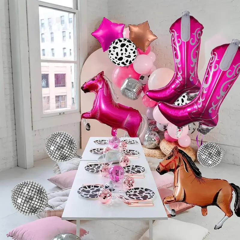 Hot Pink Cowgirl Boot Foil Balloon | Western Party & Rodeo Theme Decor π€ π