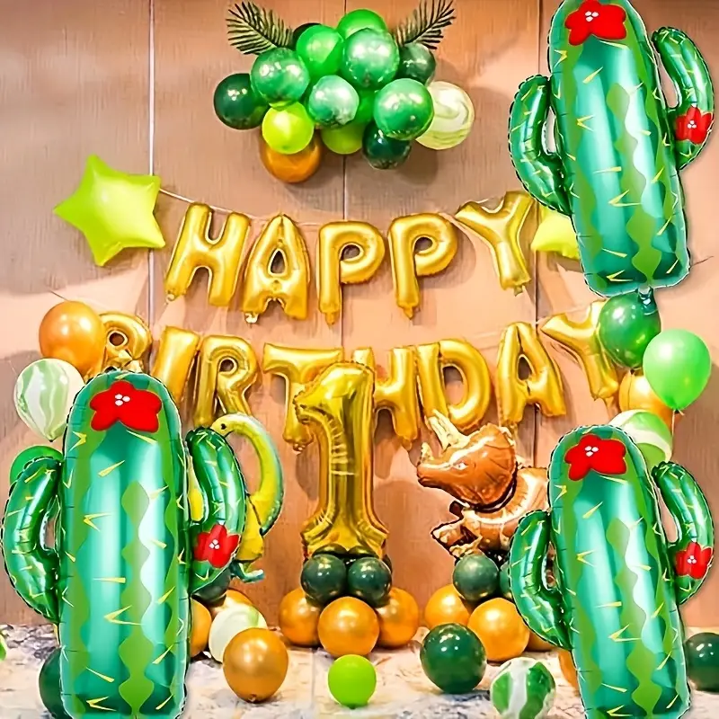63cm Cactus Foil Balloon | Fun Western & Fiesta Party Dรฉcor ๐ต๐