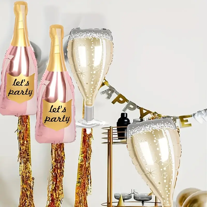99cm Champagne Flute Glass Foil Balloon | Fun & Stylish Party Decoration 🍸🎈