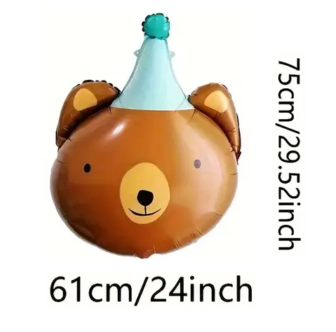 Bright Animal Foil Balloon with Party Hat | Fun Party Balloon for Kids & Celebrations 🎈🐾