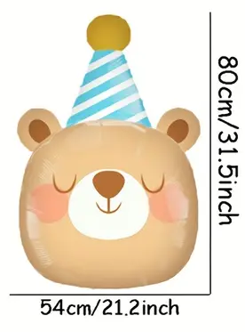 Animal Foil Balloon with Party Hat | Fun Party Balloon for Kids & Celebrations 🎈🐾