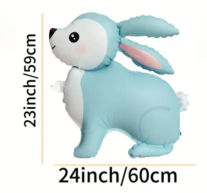 60.96cm Blue Bunny Foil Balloon | Cute Easter & Animal-Themed Party Decoration 🐰🎈