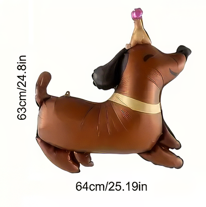 Cute Puppy Foil Balloons with Party Hats | Adorable Pet-Themed Party Decor 🐶🎈