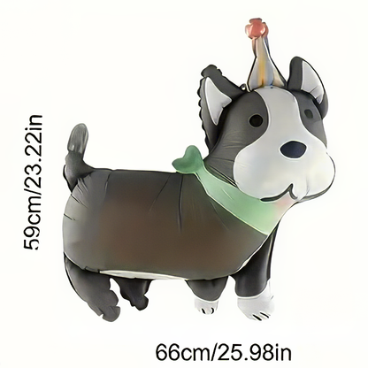 Cute Puppy Foil Balloons with Party Hats | Adorable Pet-Themed Party Decor 🐶🎈