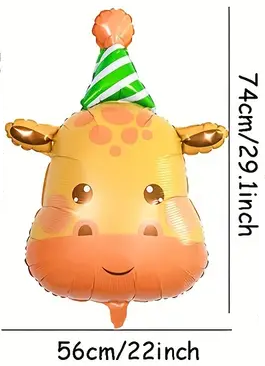 Animal Foil Balloon with Party Hat | Fun Party Balloon for Kids & Celebrations 🎈🐾