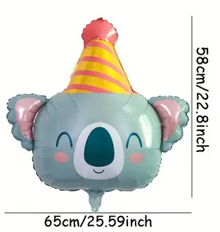 Animal Foil Balloon with Party Hat | Fun Party Balloon for Kids & Celebrations 🎈🐾