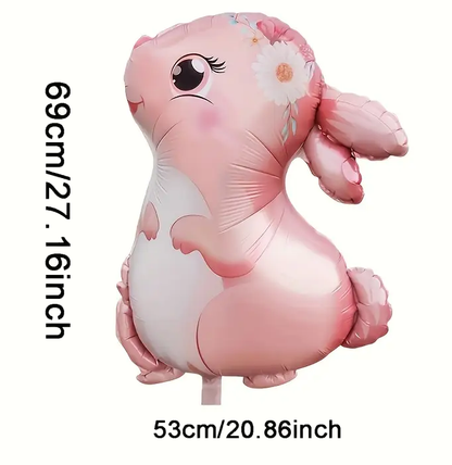 69cm Bunny Foil Balloon | Cute Easter & Animal-Themed Party Decoration 🐰🎈