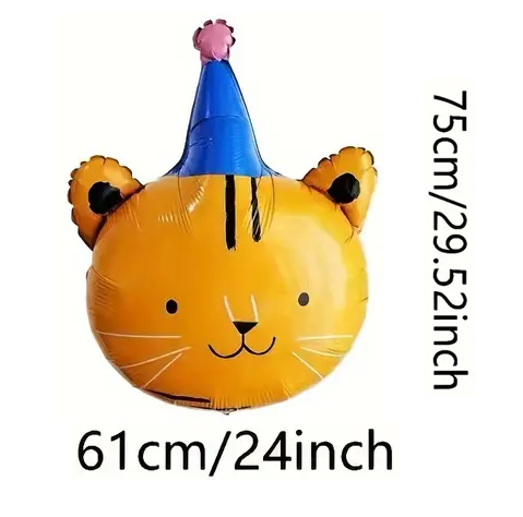 Bright Animal Foil Balloon with Party Hat | Fun Party Balloon for Kids & Celebrations 🎈🐾