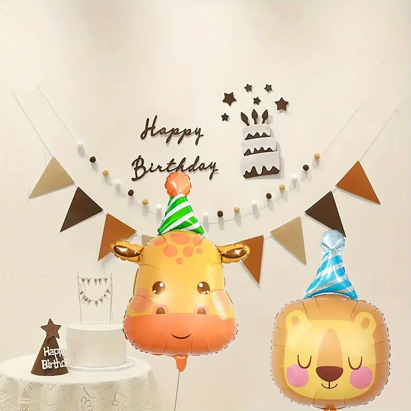 Animal Foil Balloon with Party Hat | Fun Party Balloon for Kids & Celebrations 🎈🐾