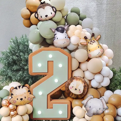 Jungle Safari Animal Foil Balloons | Wild Party Decorations 🦁🐘🦓🎈