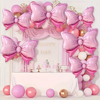 Pink Bow Foil Balloon – 38cm | Elegant & Stylish Party Decoration 🎀🎈