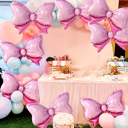 Pink Bow Foil Balloon – 38cm | Elegant & Stylish Party Decoration 🎀🎈
