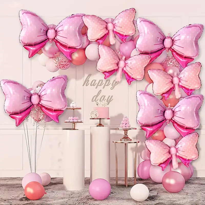 Pink Bow Foil Balloon – 38cm | Elegant & Stylish Party Decoration 🎀🎈