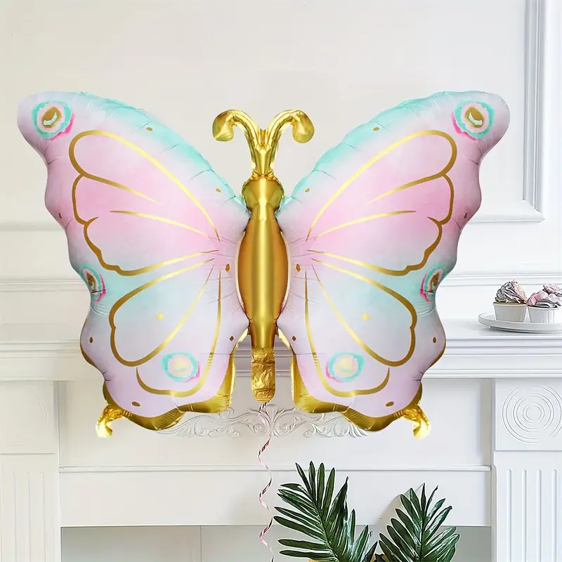79cm Pastel Butterfly Foil Balloon | Whimsical & Elegant Party Decoration 🦋🎈