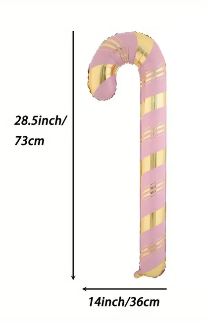 73cm Candy Cane Foil Balloon | Festive Christmas & Holiday Party Decoration 🍭🎄🎈