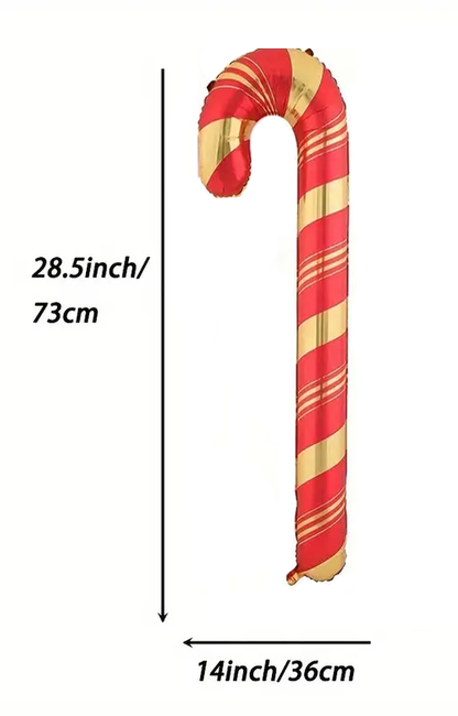 73cm Candy Cane Foil Balloon | Festive Christmas & Holiday Party Decoration 🍭🎄🎈