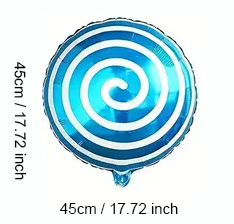 Round Candy-Shaped Foil Balloon – 45cm | Sweet Party & Event Decoration 🍭🎈