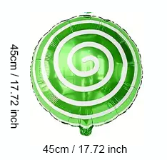 Round Candy-Shaped Foil Balloon – 45cm | Sweet Party & Event Decoration 🍭🎈