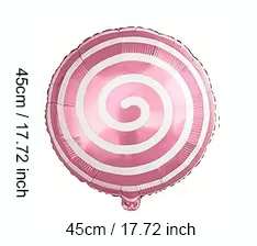 Round Candy-Shaped Foil Balloon – 45cm | Sweet Party & Event Decoration 🍭🎈