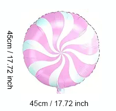 Pink Candy-Shaped Foil Balloon – 45cm | Sweet Party & Event Decoration 🍭🎈