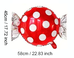 Candy-Shaped Foil Balloon – 58cm | Sweet Party & Event Decoration 🍭🎈