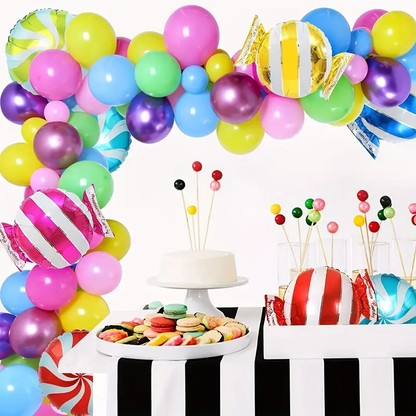 Round Candy-Shaped Foil Balloon – 45cm | Sweet Party & Event Decoration 🍭🎈