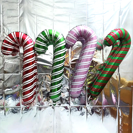 84cm Candy Cane Foil Balloon | Festive Christmas & Holiday Party Decoration 🍭🎄🎈