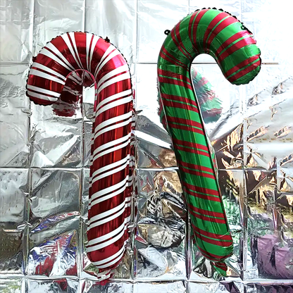 84cm Candy Cane Foil Balloon | Festive Christmas & Holiday Party Decoration 🍭🎄🎈