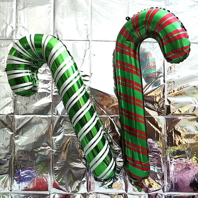 84cm Candy Cane Foil Balloon | Festive Christmas & Holiday Party Decoration 🍭🎄🎈