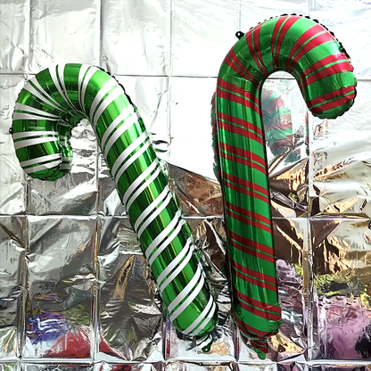 84cm Candy Cane Foil Balloon | Festive Christmas & Holiday Party Decoration 🍭🎄🎈