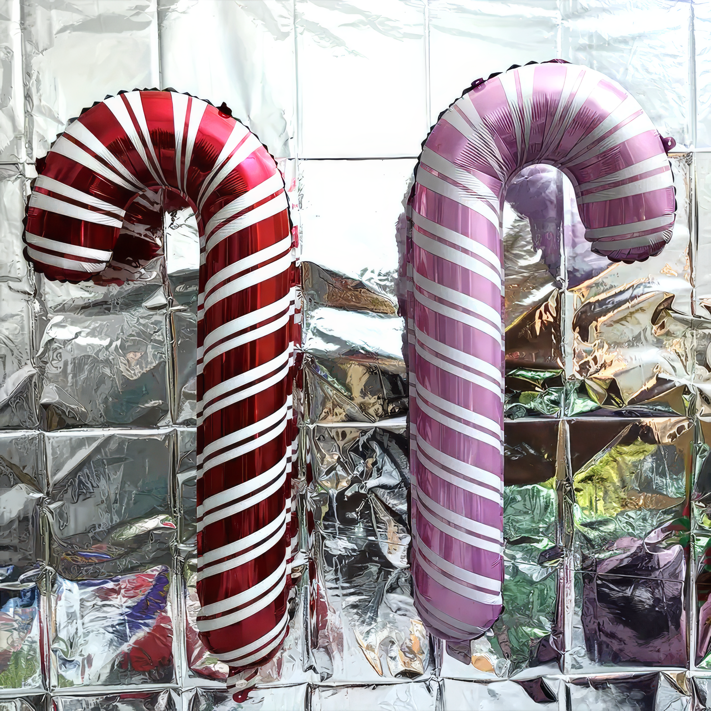 84cm Candy Cane Foil Balloon | Festive Christmas & Holiday Party Decoration 🍭🎄🎈