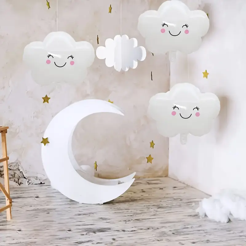 48cm Smiling Cloud Foil Balloon | Cute & Whimsical Party Decoration ☁️😊🎈