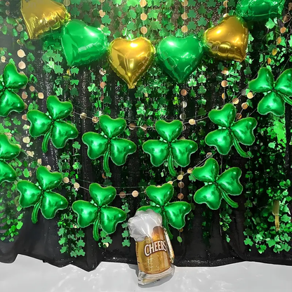 49cm Clover Shamrock Foil Balloon | St. Patrick’s Day & Irish-Themed Party Decoration 🍀🎈