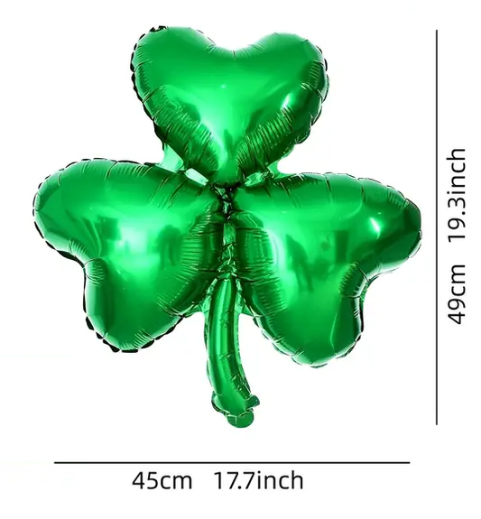 49cm Clover Shamrock Foil Balloon | St. Patrick’s Day & Irish-Themed Party Decoration 🍀🎈