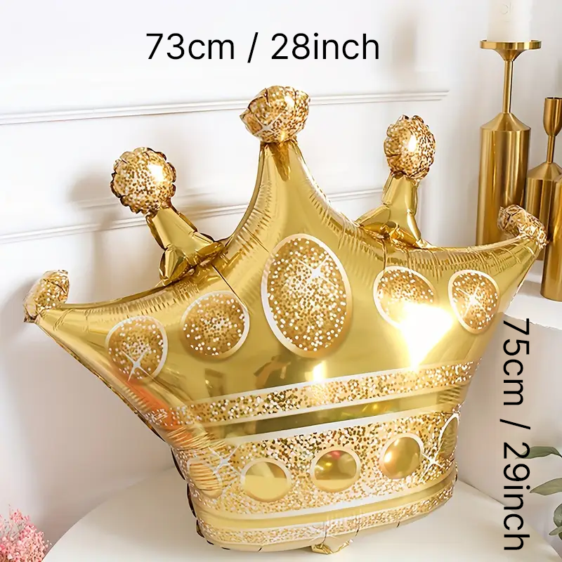 75cm Gold Crown Foil Balloon | Royal & Luxurious Party Decoration 👑🎈
