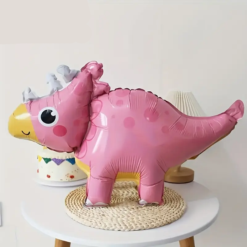 58cm Pink Triceratops Dinosaur Foil Balloon | Cute & Fun Dino Party Decoration 🦕🎈