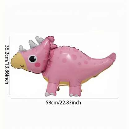 58cm Pink Triceratops Dinosaur Foil Balloon | Cute & Fun Dino Party Decoration 🦕🎈