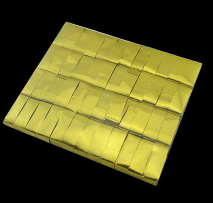 Biodegradable & Flameproof Metallic Gold Confetti – 55x17mm Rectangles | 1kg Bag