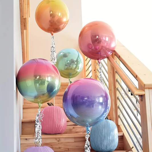 55cm Gradient Coloured Foil Balloons | Vibrant & Eye-Catching Party Decoration 🎈🌈