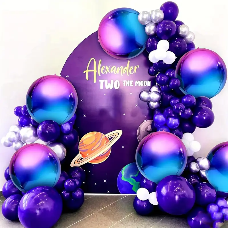 55.8cm Galaxy Purple & Blue Foil Balloons | Cosmic & Outer Space Party Decoration 🌌🚀🎈