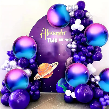 55.8cm Galaxy Purple & Blue Foil Balloons | Cosmic & Outer Space Party Decoration 🌌🚀🎈