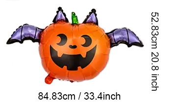 Flying Pumpkin Halloween Foil Balloons | Spooky & Fun Halloween Party Decorations 🎃👻🎈