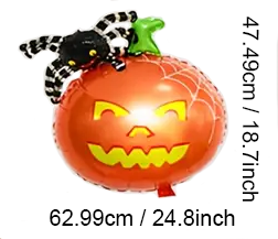 Pumpkin with Spider Halloween Foil Balloons | Spooky & Fun Halloween Party Decorations 🎃👻🎈