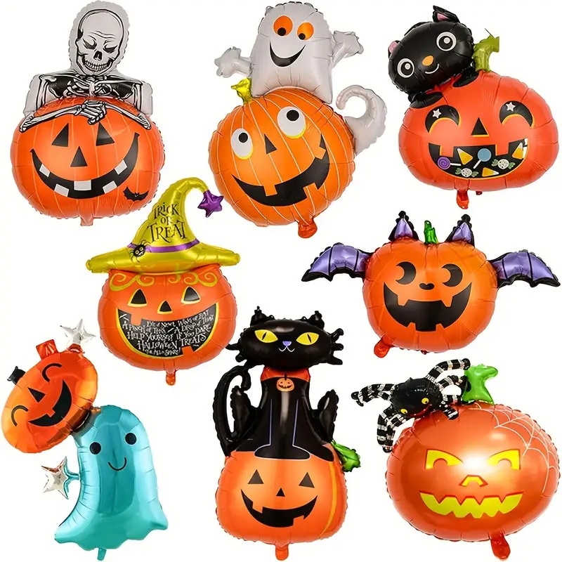 Large Black Cat Pumpkin Halloween Foil Balloons | Spooky & Fun Halloween Party Decorations 🎃👻🎈