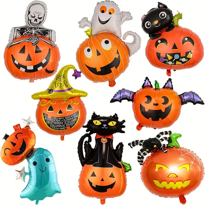 Large Black Cat Pumpkin Halloween Foil Balloons | Spooky & Fun Halloween Party Decorations 🎃👻🎈