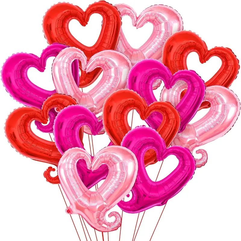 45cm Heart-Shaped Foil Balloons | Romantic & Elegant Non-Helium Party Decoration ❤️🎈